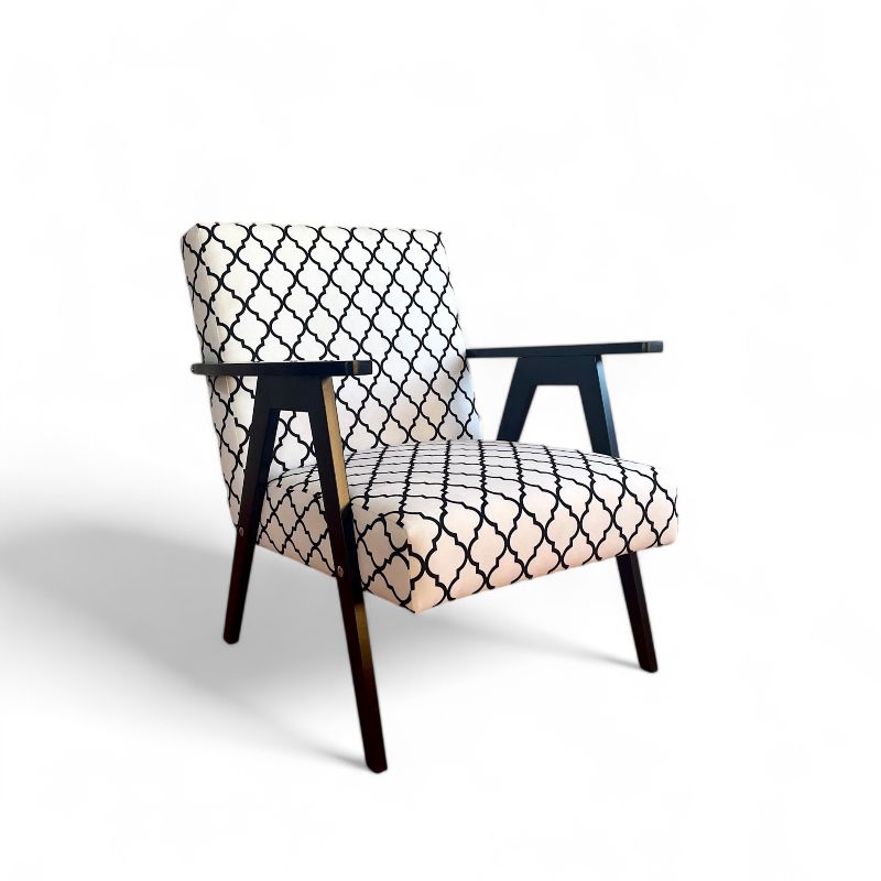 Fotelja Retriko - Black White 02 - crno