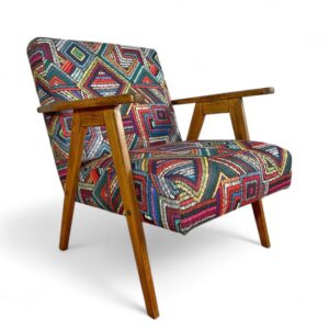 Fotelja Retriko - Print 07 - svetlo braon