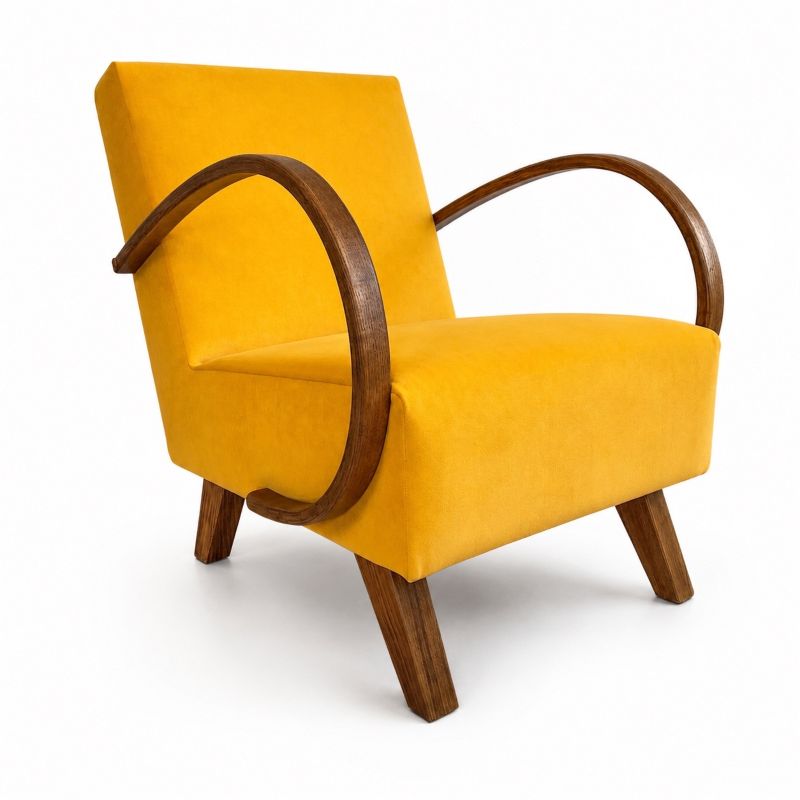Fotelja Art Deco - Matt Velvet 07 - tamno braon