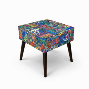 Tabure kocka - Print 20 - crno